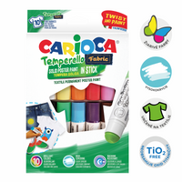 Carioca темперни бои за текстил в стик – комплект 10 бр.