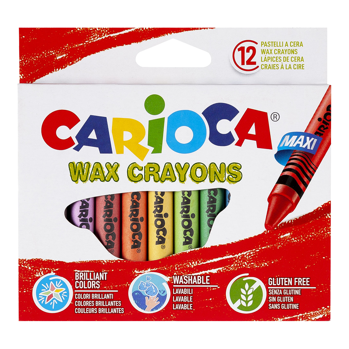 Carioca восъчни пастели Maxi, 12 бр.