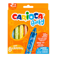 Carioca пастели Baby Wild 2+, 8 бр.