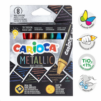 Триъгълни пастели Carioca Metallic, 8 бр.