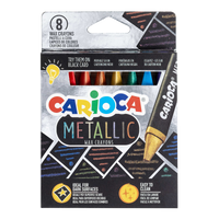 Триъгълни пастели Carioca Metallic, 8 бр.