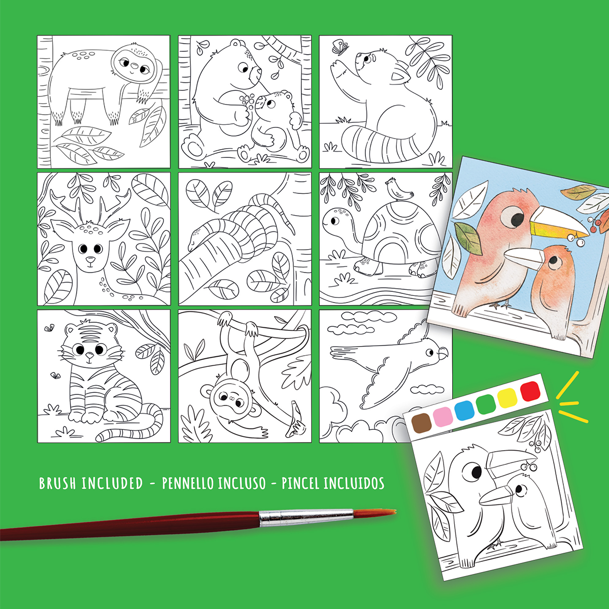 Carioca книжка за оцветяване с водни бои ARTivity