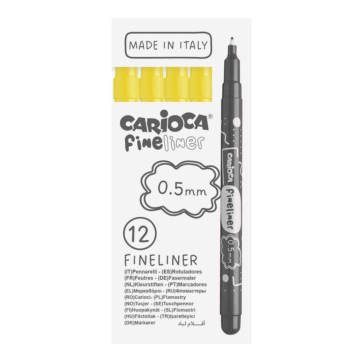 Тънкописци Carioca Fineliner 0,5 mm – 12 бр.
