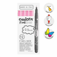 Тънкописци Carioca Fineliner 0,5 mm – 12 бр. – сьомга