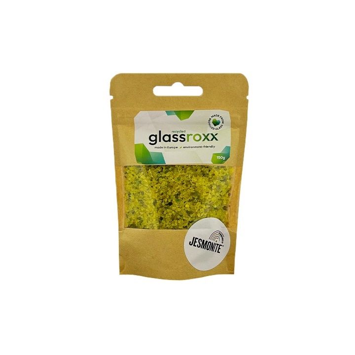 Гранулат от йесмонитно стъкло Glassroxx 150g – Бананово жълто