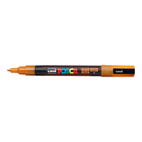 Акрилен маркер Posca PC-3ML, 0,9 - 1,3 mm, брокатен – оранжева (L4