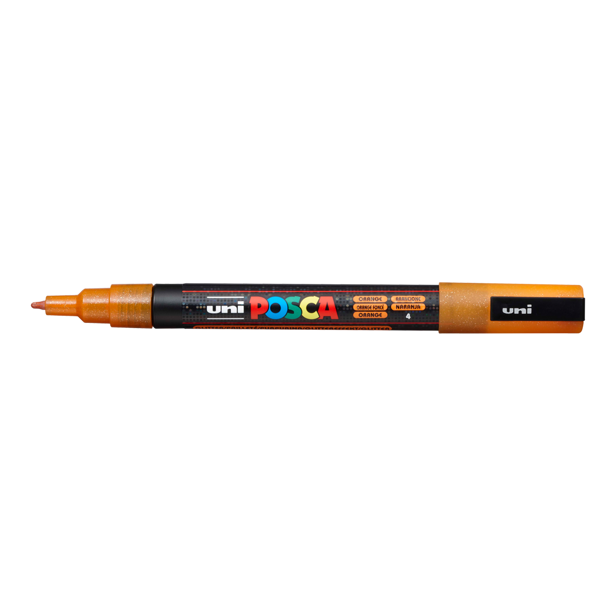 Акрилен маркер Posca PC-3ML, 0,9 - 1,3 mm, брокатен – оранжева (L4