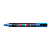 Акрилен маркер Posca PC-3ML, 0,9 - 1,3 mm, брокатен – синя (L33