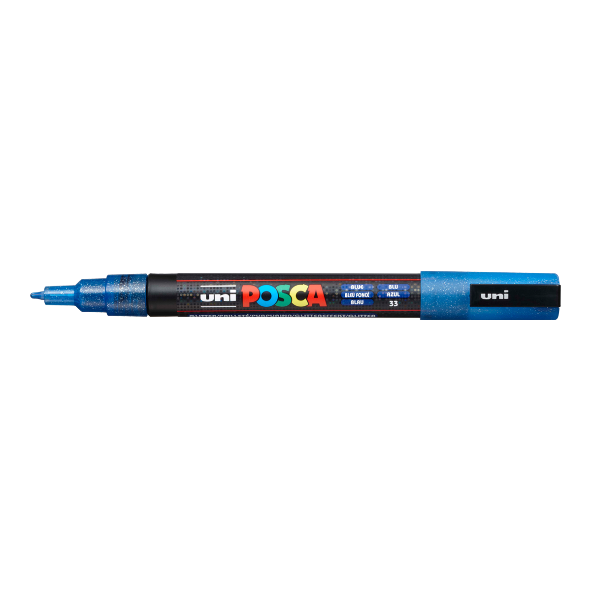 Акрилен маркер Posca PC-3ML, 0,9 - 1,3 mm, брокатен – синя (L33