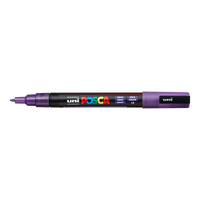 Акрилен маркер Posca PC-3ML, 0,9 - 1,3 mm, брокатен – лилава (L12