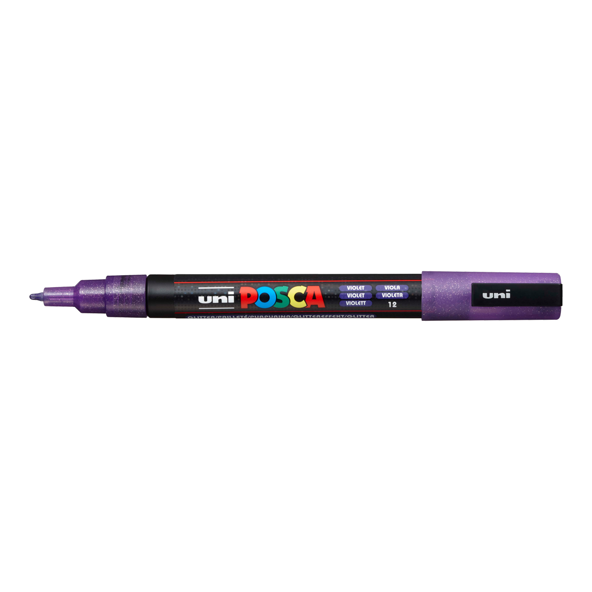 Акрилен маркер Posca PC-3ML, 0,9 - 1,3 mm, брокатен – лилава (L12