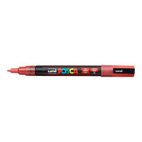Акрилен маркер Posca PC-3ML, 0,9 - 1,3 mm, брокатен – червена (L15