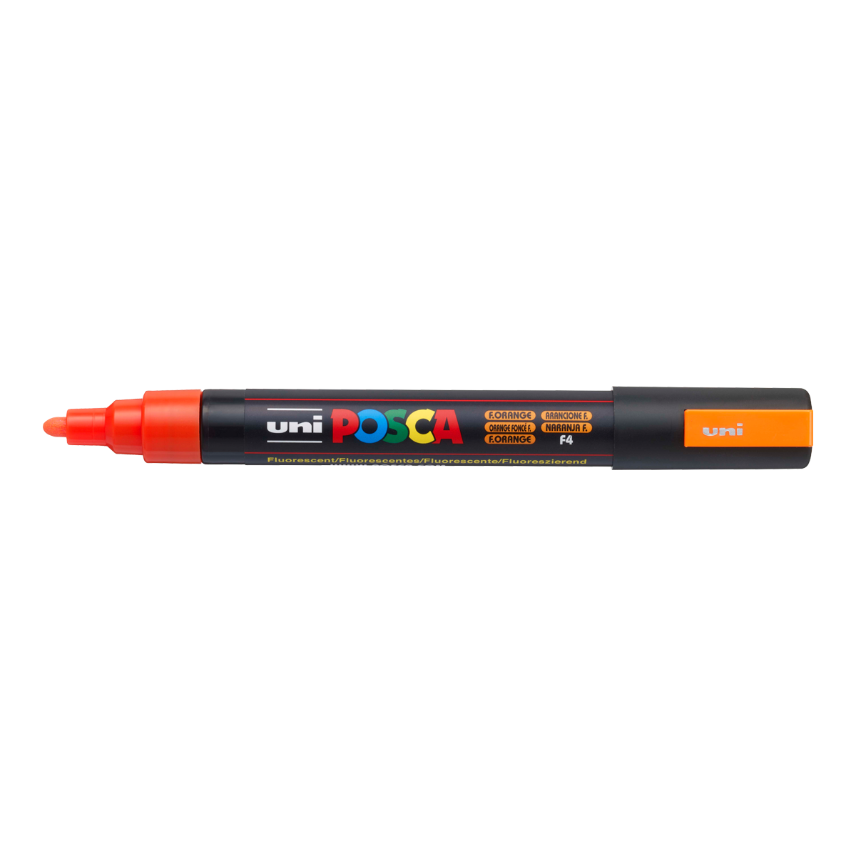 Акрилен маркер Posca PC-5M, 1,8 – 2,5 mm, флуоресцентно оранжев (F4)