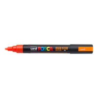 Акрилен маркер Posca PC-5M, 1,8 – 2,5 mm, флуоресцентно оранжев (F4)