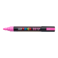 Акрилен маркер Posca PC-5M, 1,8 – 2,5 mm, флуоресцентно розово (F13)