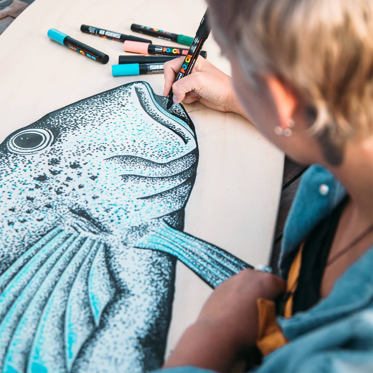 Акрилен маркер Posca PC-5M, 1,8 - 2,5 mm, горско зелено (88)