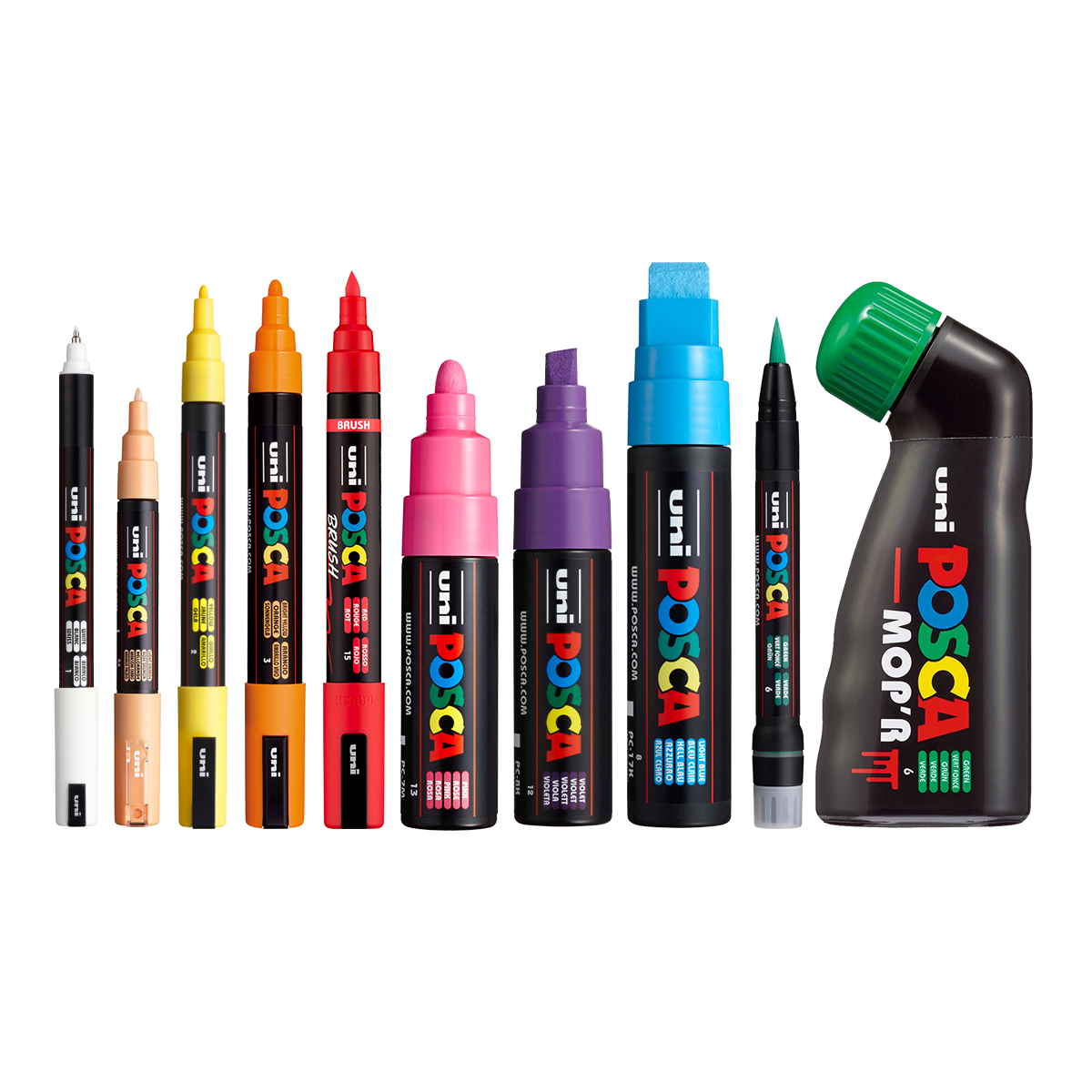 Акрилен маркер Posca PC-5BR, 1 - 4 mm, зелен (6)
