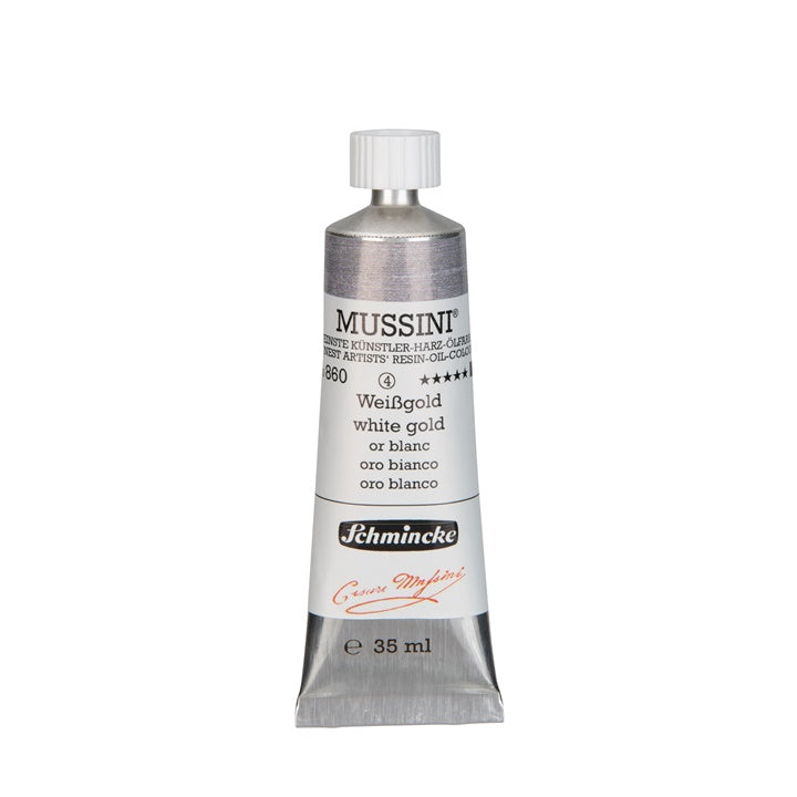 Маслени бои Schmincke MUSSINI 35 ml – 860 бяло-златно