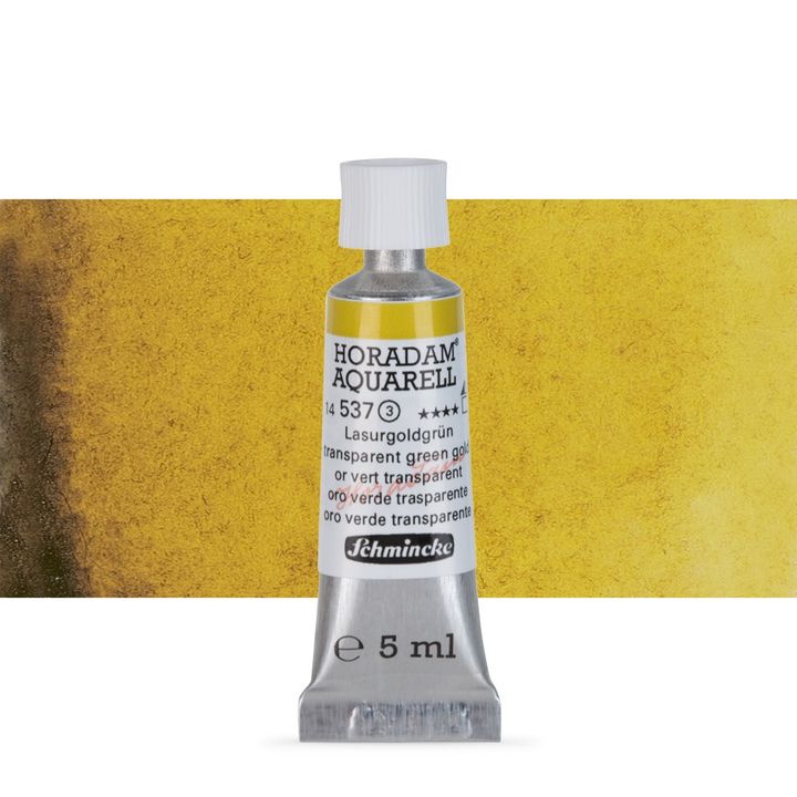 Акварелни бои Schmincke Horadam в тубичка  5 мл – 537 Transparent Green Gold