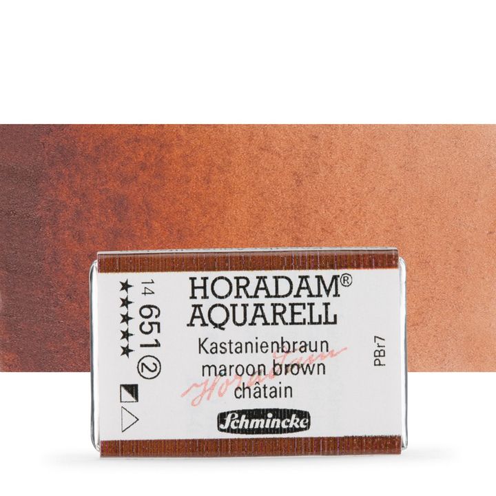 Schmincke Horadam акварелни бои в цяло контейнерче – 651 Maroon Brown