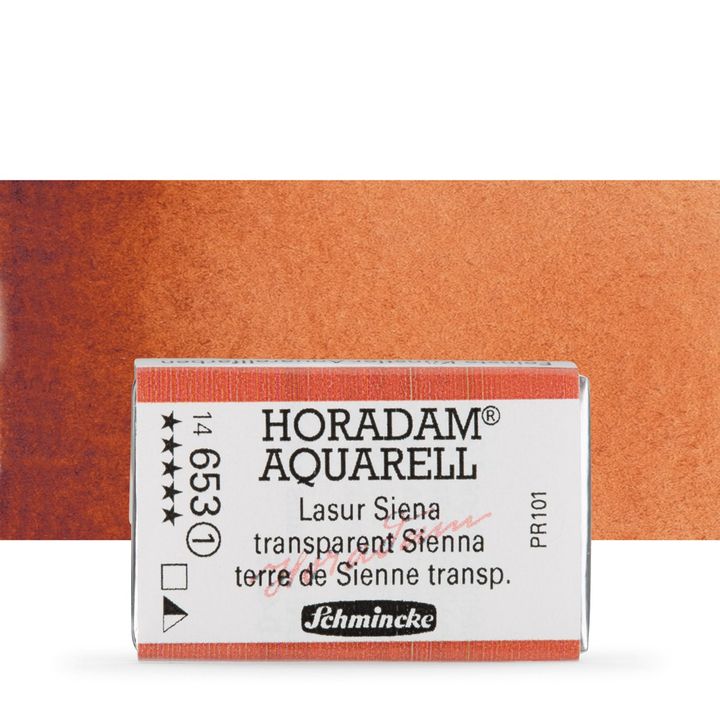 Schmincke Horadam акварелни бои в цяло контейнерче – 653 Transparent Sienna