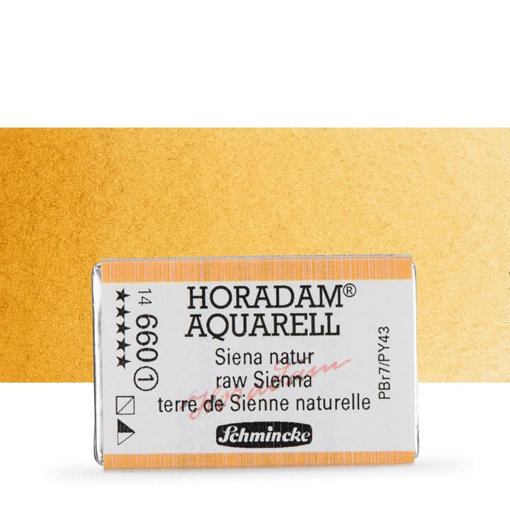 Schmincke Horadam акварелни бои в цяло контейнерче – 660 Raw Sienna