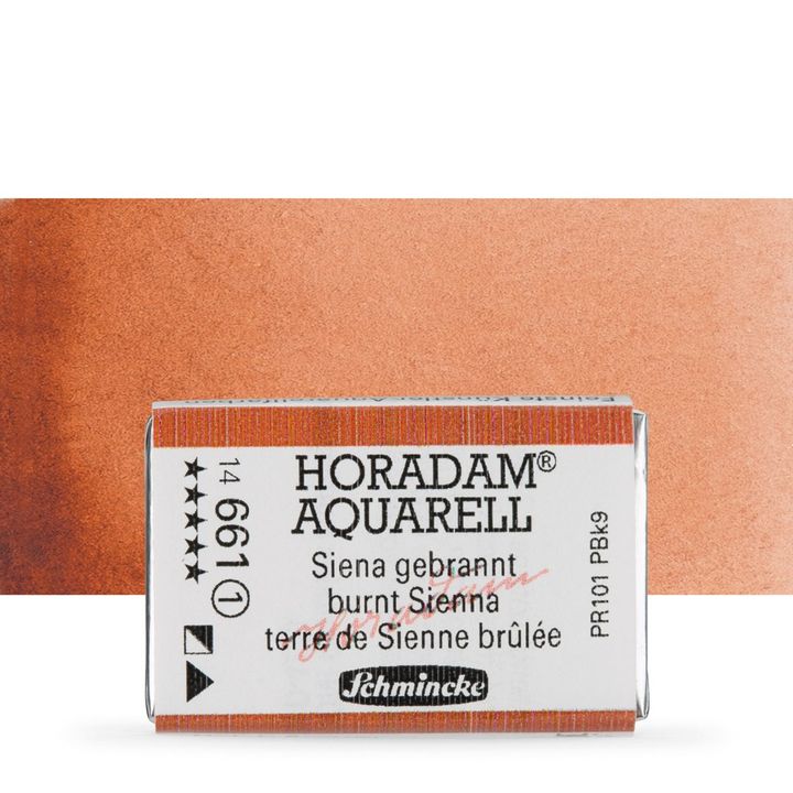 Schmincke Horadam акварелни бои в цяло контейнерче – 661 Burnt Sienna