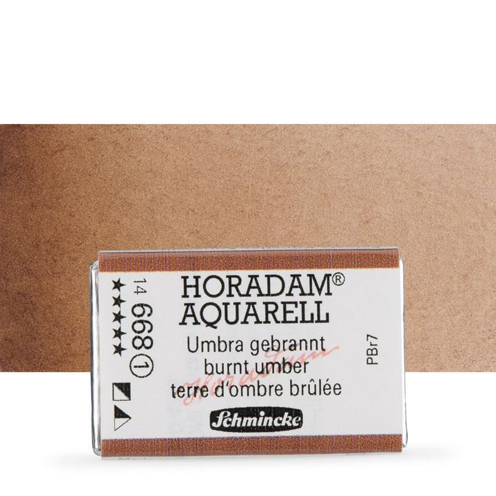 Schmincke Horadam акварелни бои в цяло контейнерче – 668 Burnt Umber