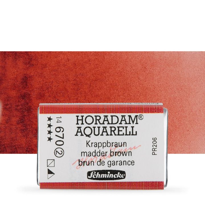 Schmincke Horadam акварелни бои в цяло контейнерче – 670 Madder Brown
