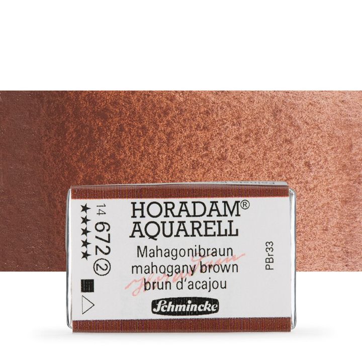 Schmincke Horadam акварелни бои в цяло контейнерче – 672 Mahogany Brown