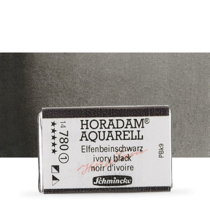 Schmincke Horadam акварелни бои в цяло контейнерче – 780 Ivory Black