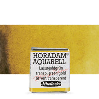 Schmincke Horadam акварелни бои в половин контейнерче – 537 Transparent Green Gold