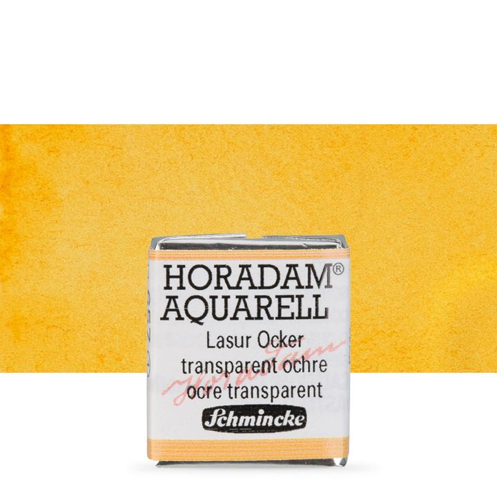 Schmincke Horadam акварелни бои в половин контейнерче – 657 Transparent Ochre