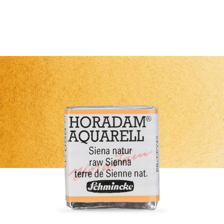 Schmincke Horadam акварелни бои в половин контейнерче – 660 Raw Sienna