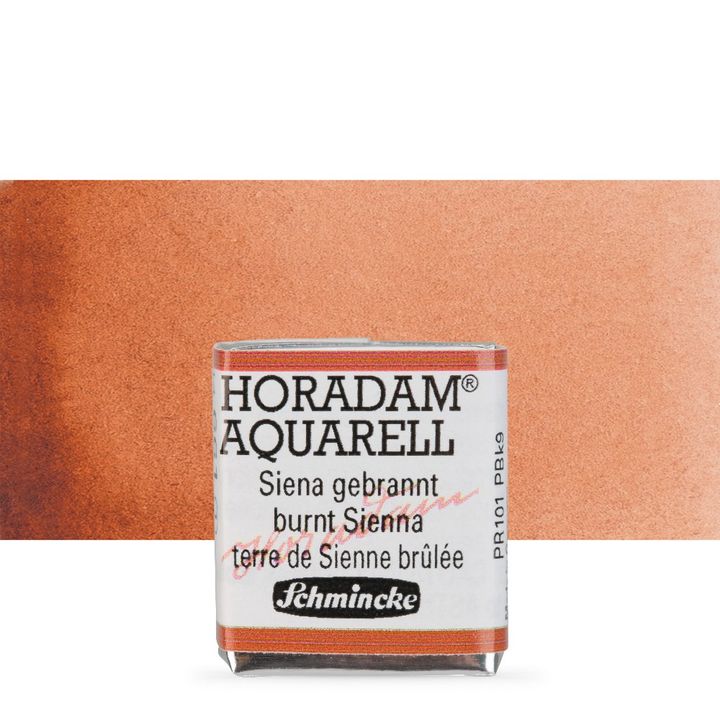 Schmincke Horadam акварелни бои в половин контейнерче – 661 Burnt Sienna