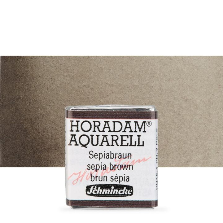 Schmincke Horadam акварелни бои в половин контейнерче – 663 Sepia Brown