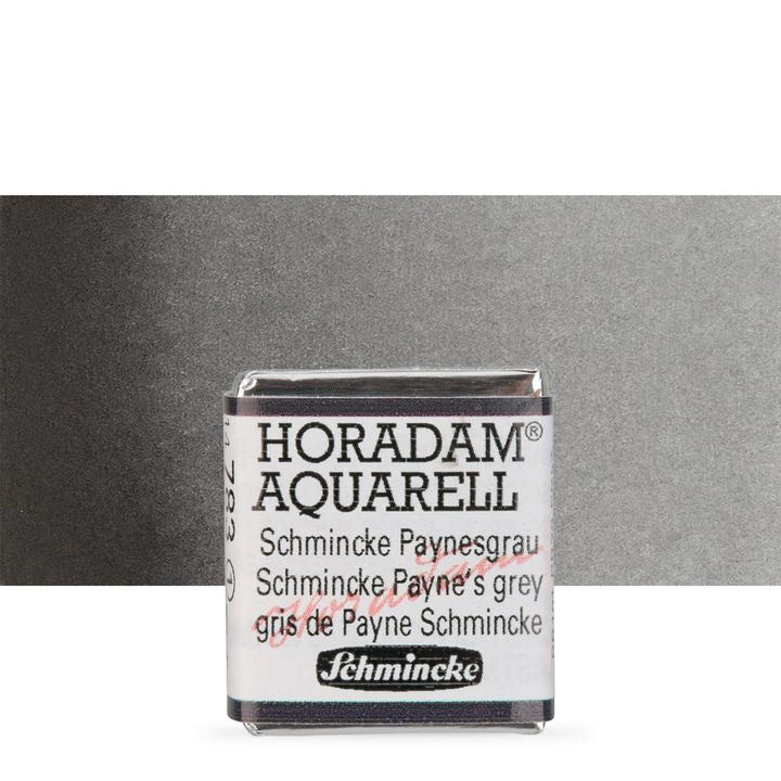 Schmincke Horadam акварелни бои в половин контейнерче – 783 Schmincke Payne'S Grey