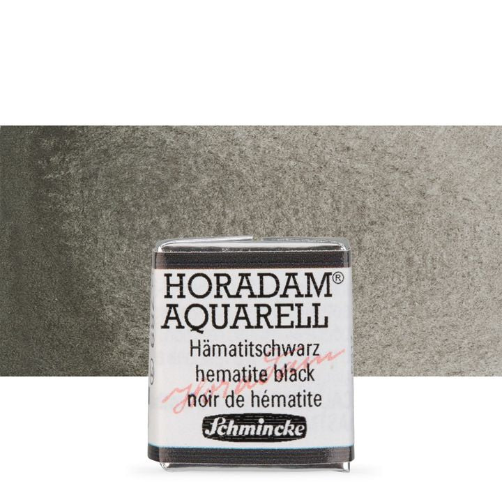 Schmincke Horadam акварелни бои в половин контейнерче – 789 Hematite Black
