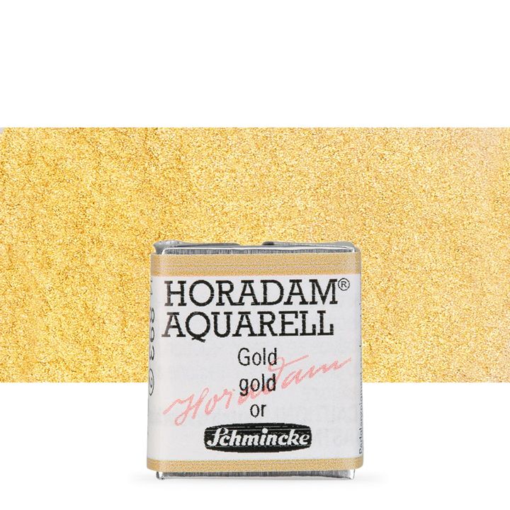 Schmincke Horadam акварелни бои в половин контейнерче – 893 Gold