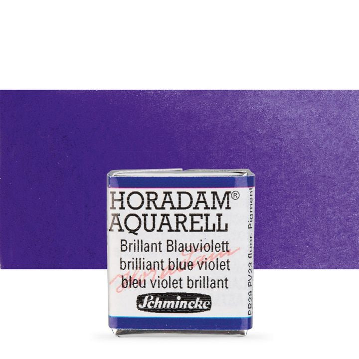 Schmincke Horadam акварелни бои в половин контейнерче – 910 Brilliant Blue Violet