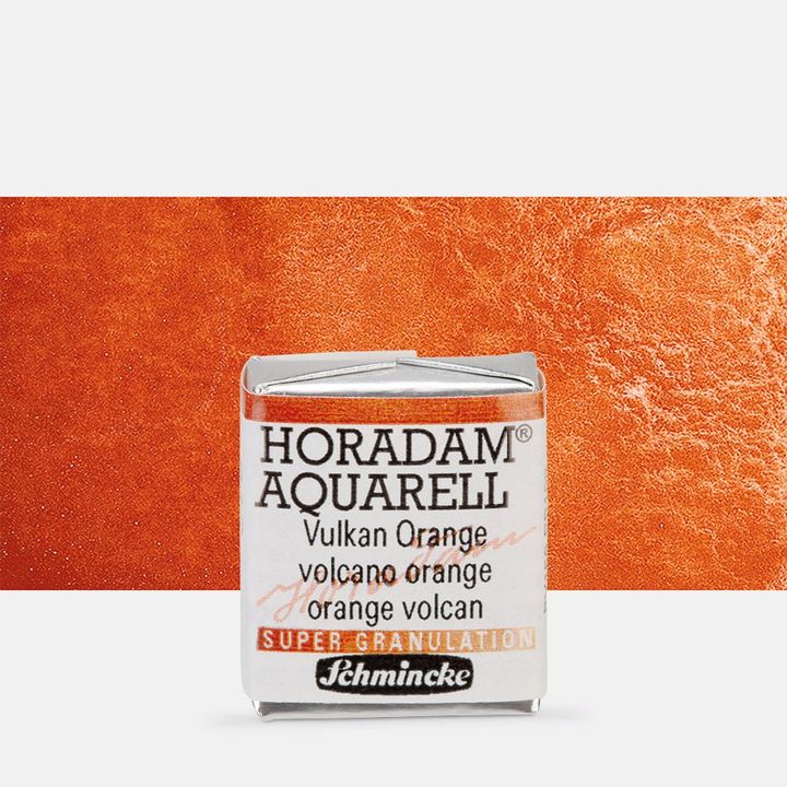 Schmincke Horadam акварелни бои в половин контейнерче – 912 Volcano Orange