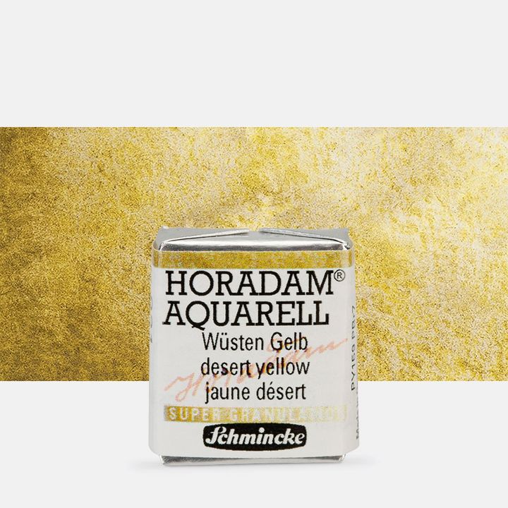 Schmincke Horadam акварелни бои в половин контейнерче – 921 Desert Yellow