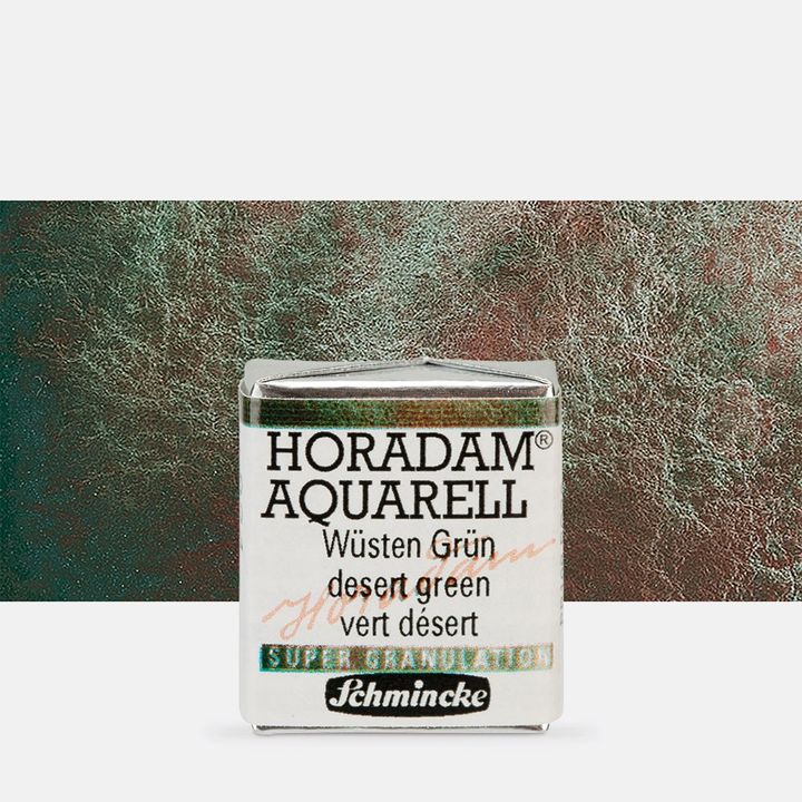 Schmincke Horadam акварелни бои в половин контейнерче – 924 Desert Green