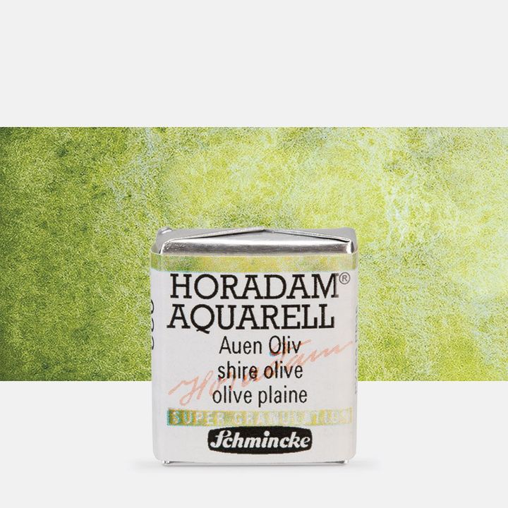 Schmincke Horadam акварелни бои в половин контейнерче – 932 Shire Olive