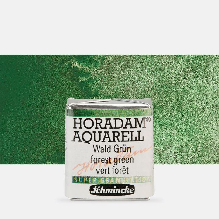 Schmincke Horadam акварелни бои в половин контейнерче – 942 Forest Green