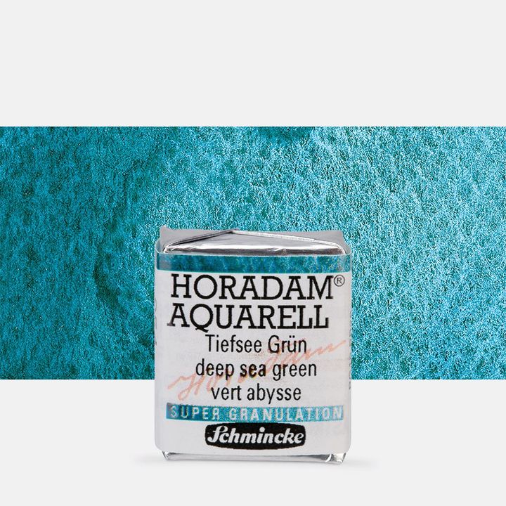 Schmincke Horadam акварелни бои в половин контейнерче – 954 Deep Sea Green