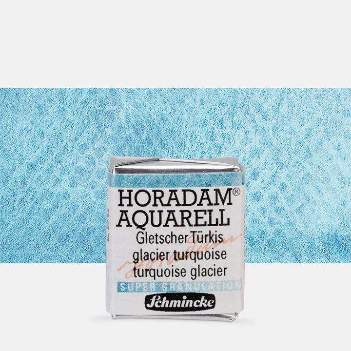 Schmincke Horadam акварелни бои в половин контейнерче – 962 Glacier Turquoise