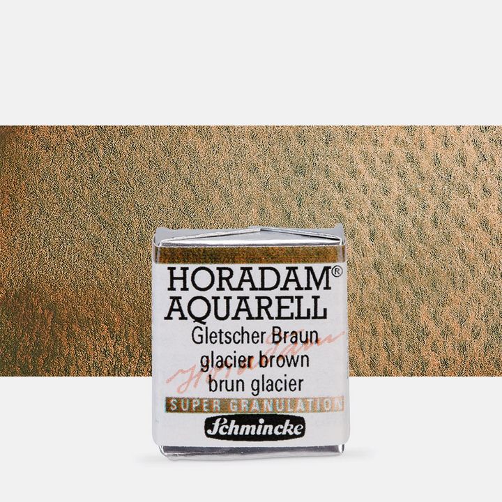 Schmincke Horadam акварелни бои в половин контейнерче – 964 Glacier Brown