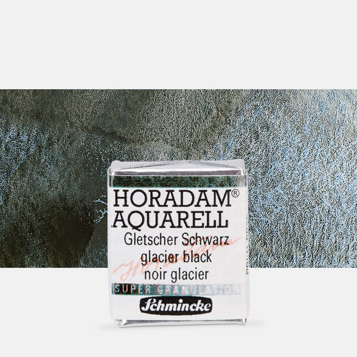 Schmincke Horadam акварелни бои в половин контейнерче – 965 Glacier Black