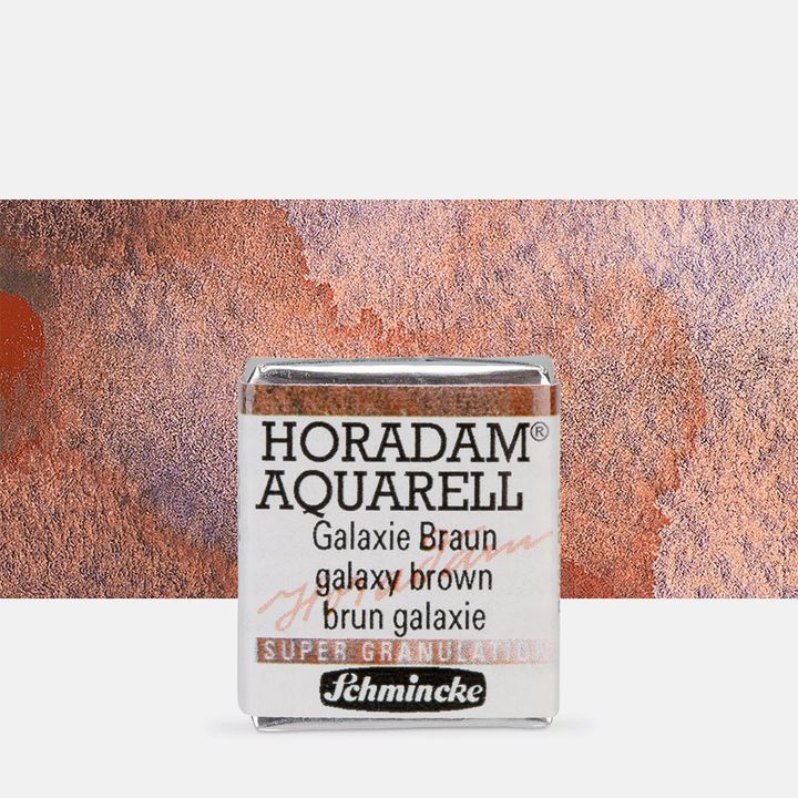 Schmincke Horadam акварелни бои в половин контейнерче – 974 Galaxy Brown
